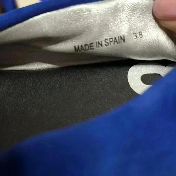 P448 Bella Blue Suede Flat ballet EU 38 US 7.5 - Picture 4 of 9